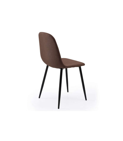Pack De 4 Sillas Comedor Hall Tapizado Textil Chocolate, 84cm(alto) 44,5cm(ancho) 54,5cm(l_1