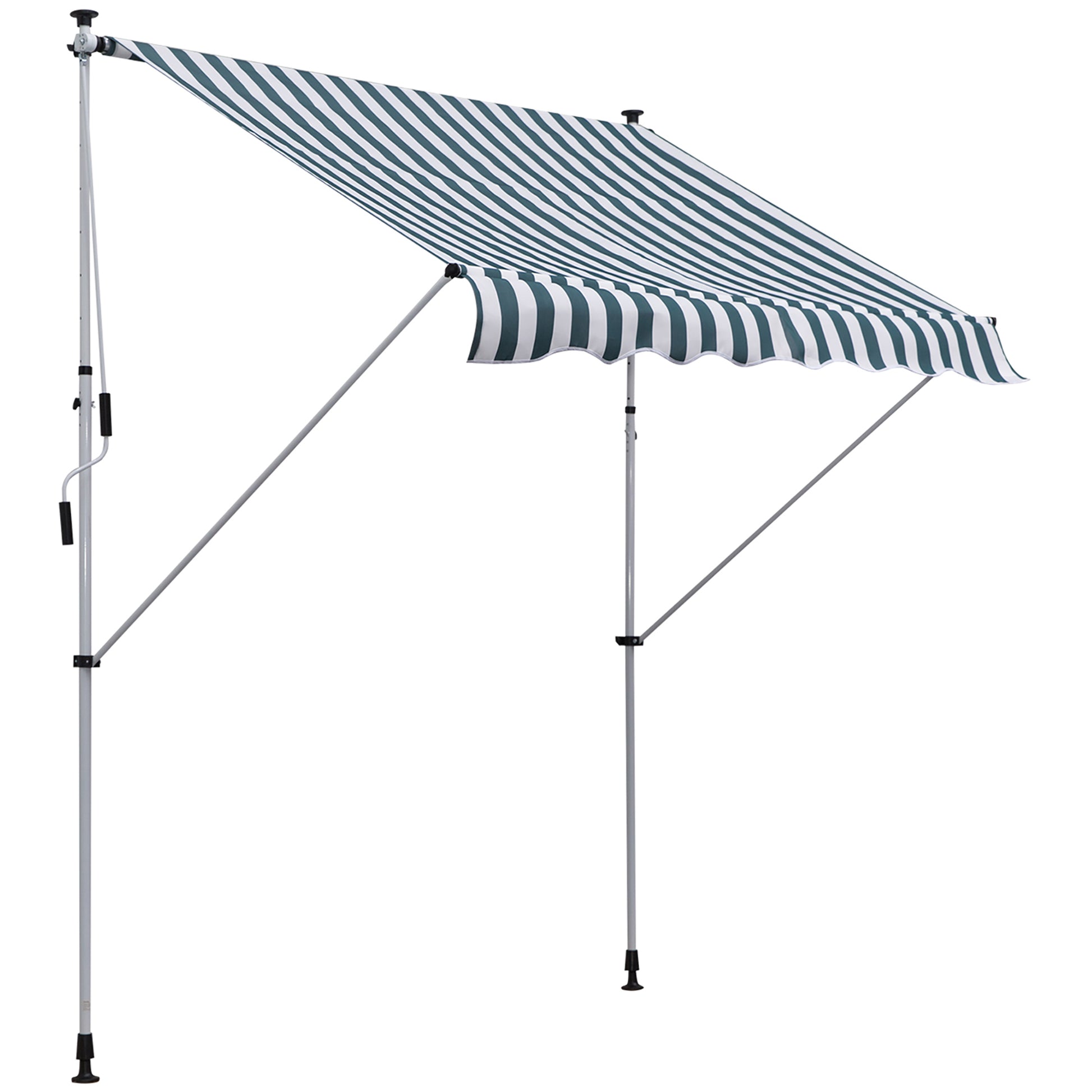 Outsunny Toldo Manual Retráctil Altura Ajustable Con Manivela 170-280 Cm_0