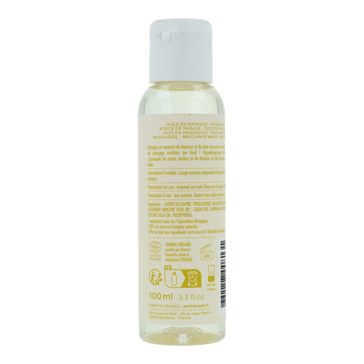 Aceite de masajes especial bebés BIO Avril 100 ml