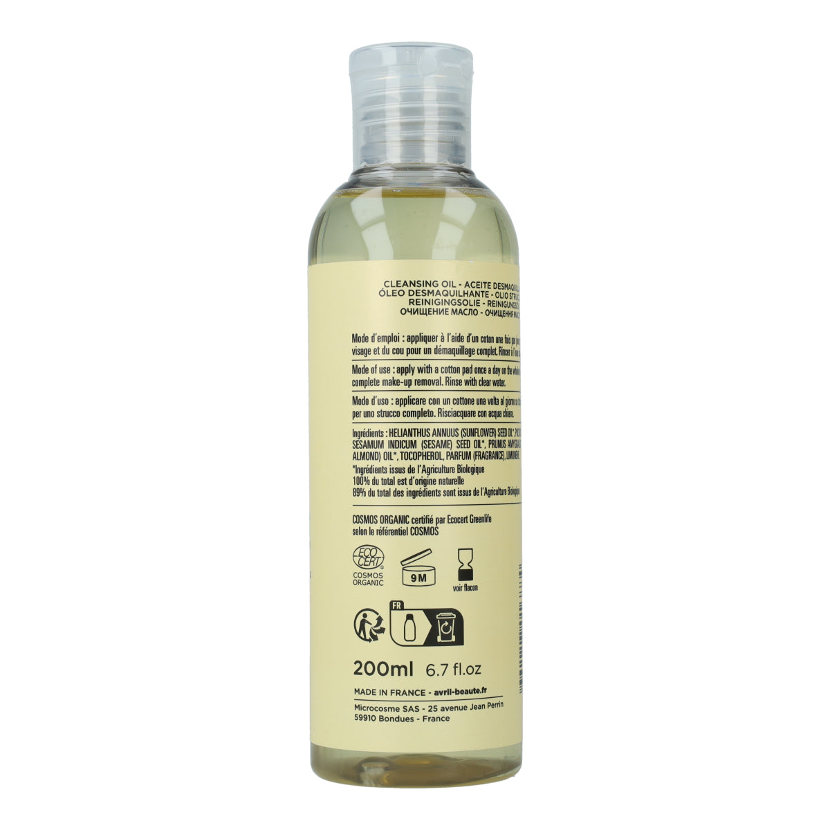 Aceite limpiador Avril 200 ml