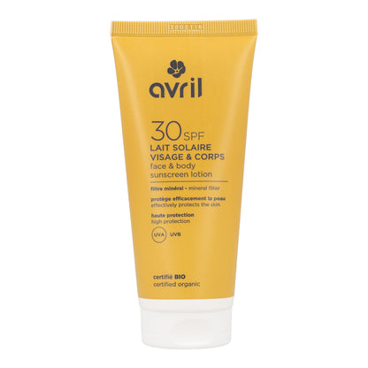 Crema Solar SPF 30 Cara &amp; Cuerpo Avril 100 ml
