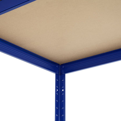 Pack 2 Estanterías Modulares Azul Con 5 Baldas Ajustables 180x120x60cm_2