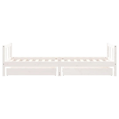 Vidaxl Estructura Cama Niños Con Cajones Madera Pino Blanco 90x200 Cm_5