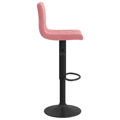 Taburetes De Cocina 2 Unidades Terciopelo Rosa_3