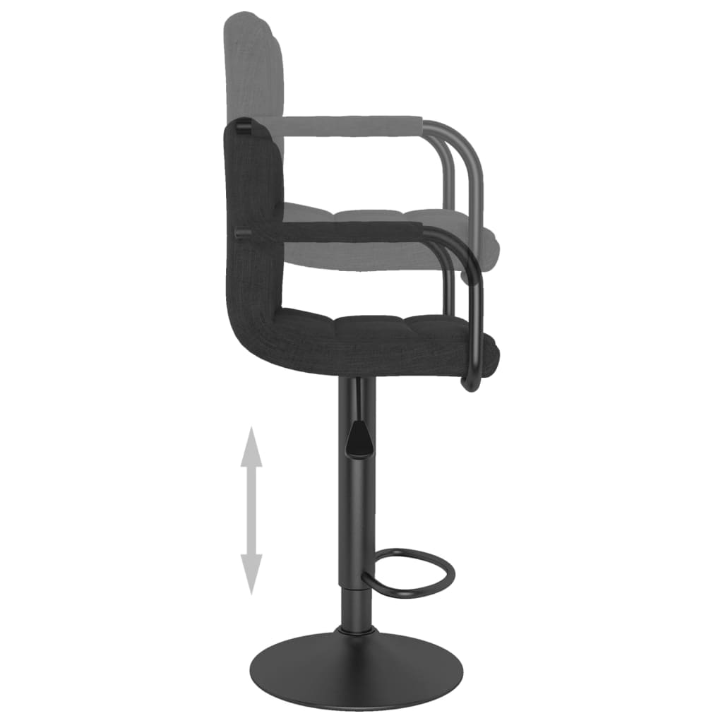 Taburete De Cocina De Tela Negro_4