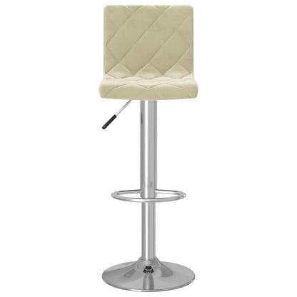 Taburetes De Cocina 2 Unidades Terciopelo Color Crema_2