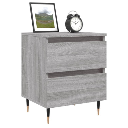 Mesita De Noche Madera De Ingeniería Gris Sonoma 40x35x50 Cm_1