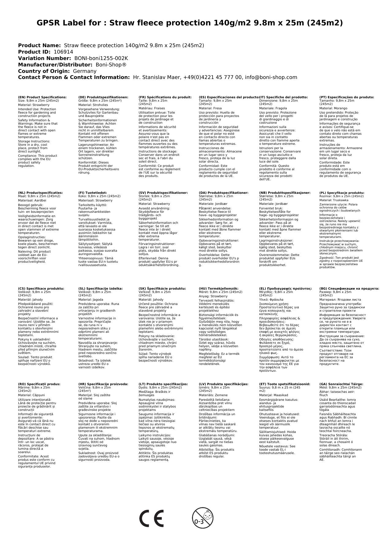 Strohvlies Schutzvliese 140g/m² 9,8m X 25m (245m²)_1