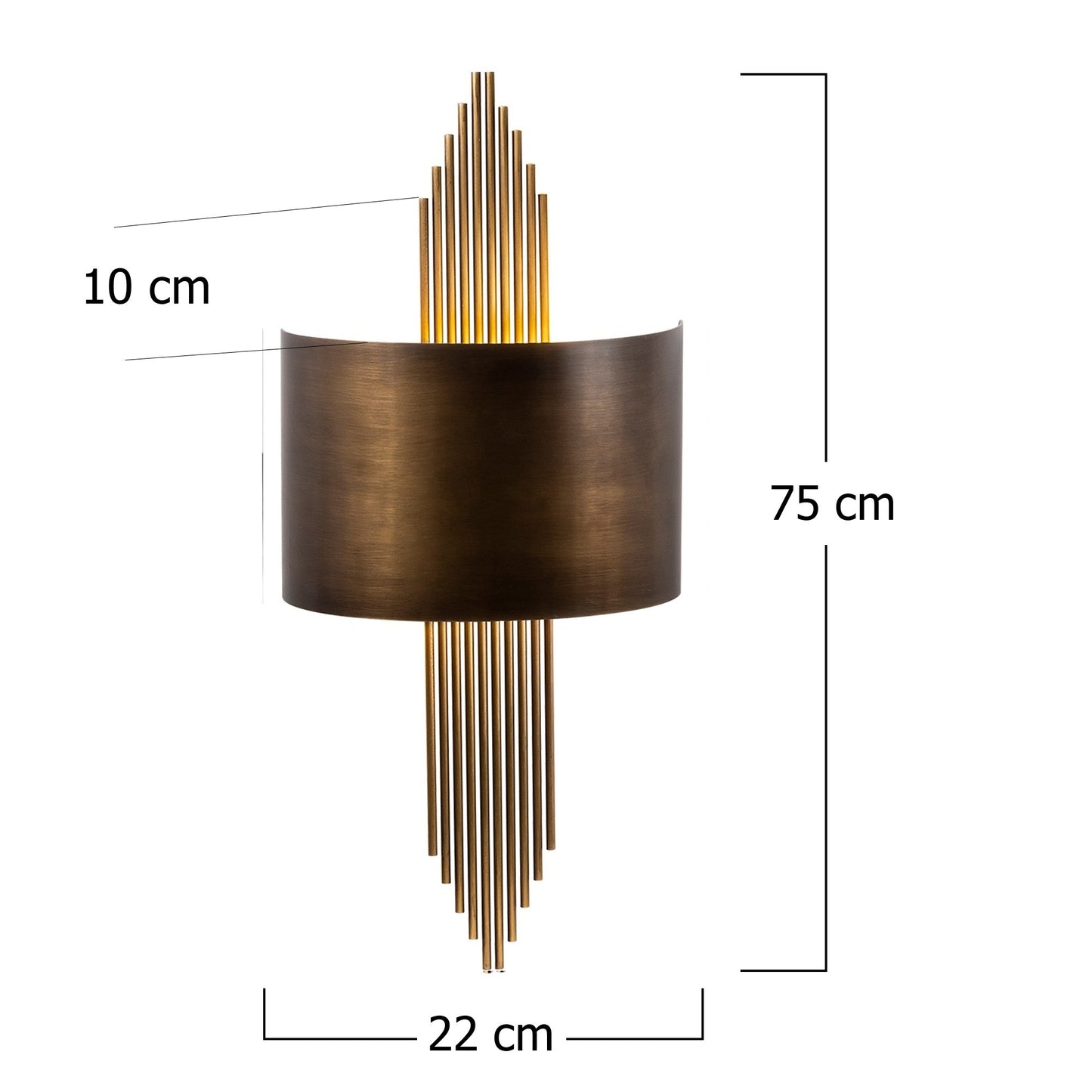 Aplique De Pared, Hierro , Vintage, 75x10x22, Casquillo E 27 Max 40 W_1