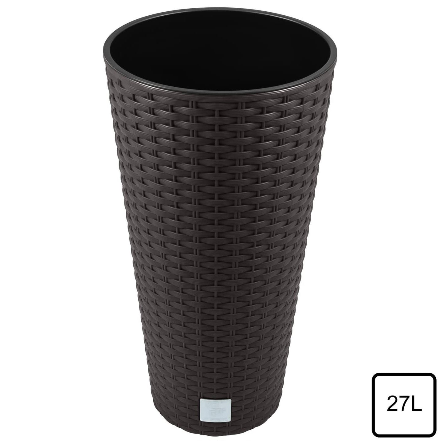 Maceta Alta Mod. Rato Ar 300. 30x57 Cm. Chocolate