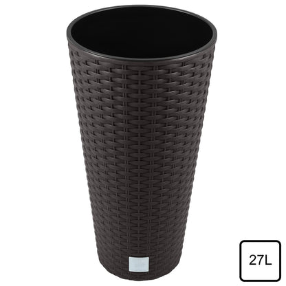 Maceta Alta Mod. Rato Ar 300. 30x57 Cm. Chocolate