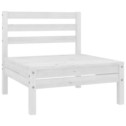 Juego De Muebles De Jardín 6 Piezas Madera Maciza Pino Blanco / Vetonek_1