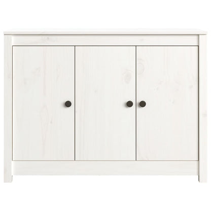 Aparador De Madera Maciza De Pino Blanco 100x35x74 Cm / Vetonek_2