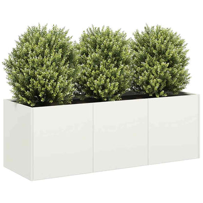 Jardinera De Acero Laminado En Frío Blanco 120x40x40 Cm_1