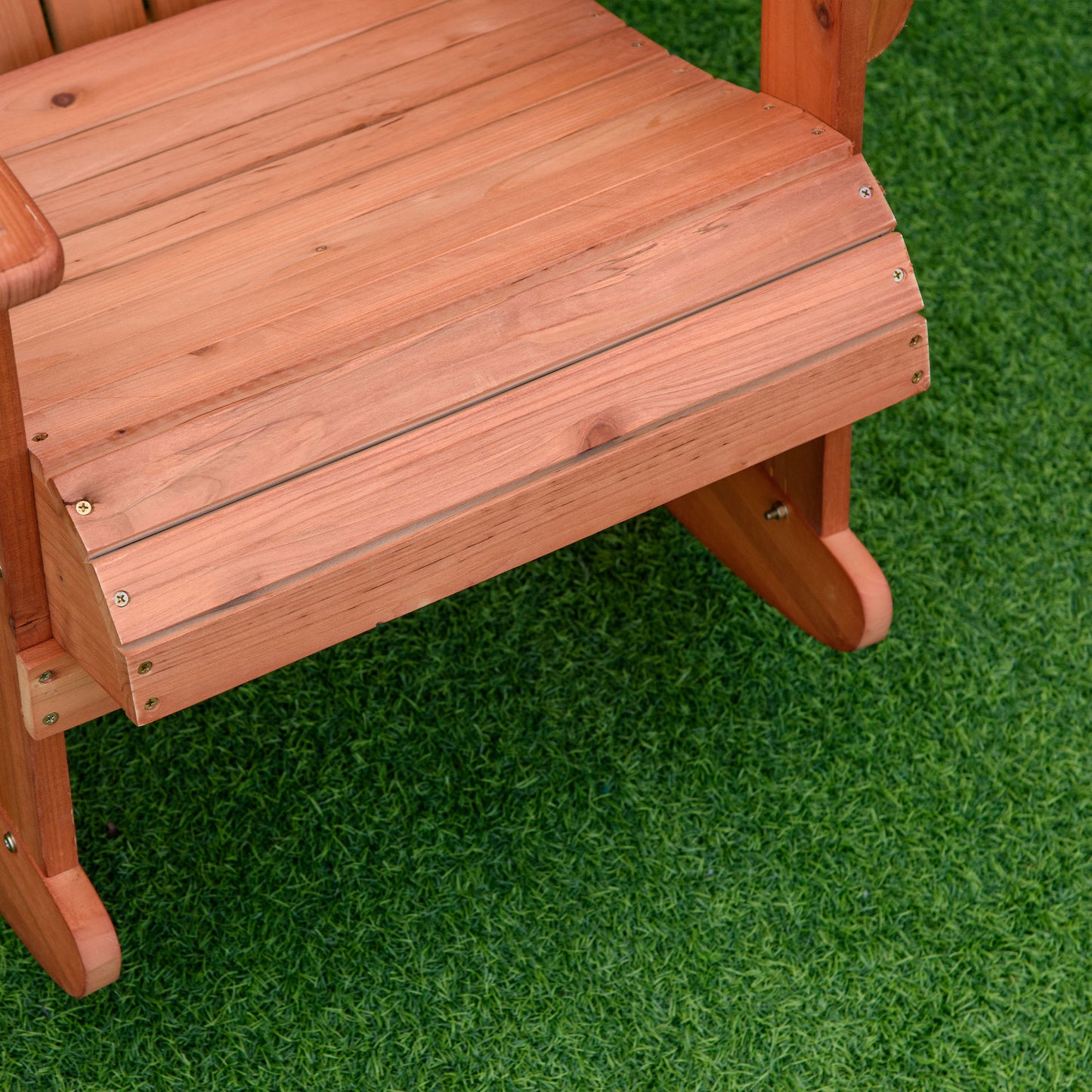 Outsunny Silla De Jardín Mecedora Adirondack De Madera Natural 77x94x97cm Color_3