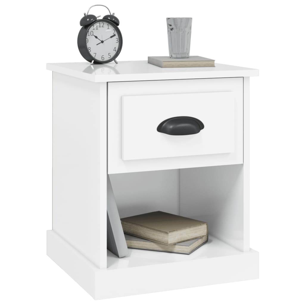 Mesitas De Noche 2 Uds Madera Blanco Brillante 39x39x47,5 Cm_3