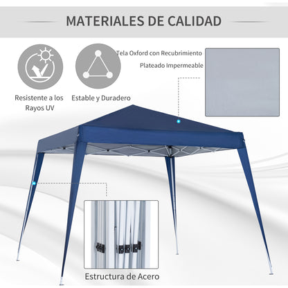 Outsunny Carpa Plegable 2,4x2,4x2,5 M De Jardín Diseño Pop Up Cenador De Acero_5