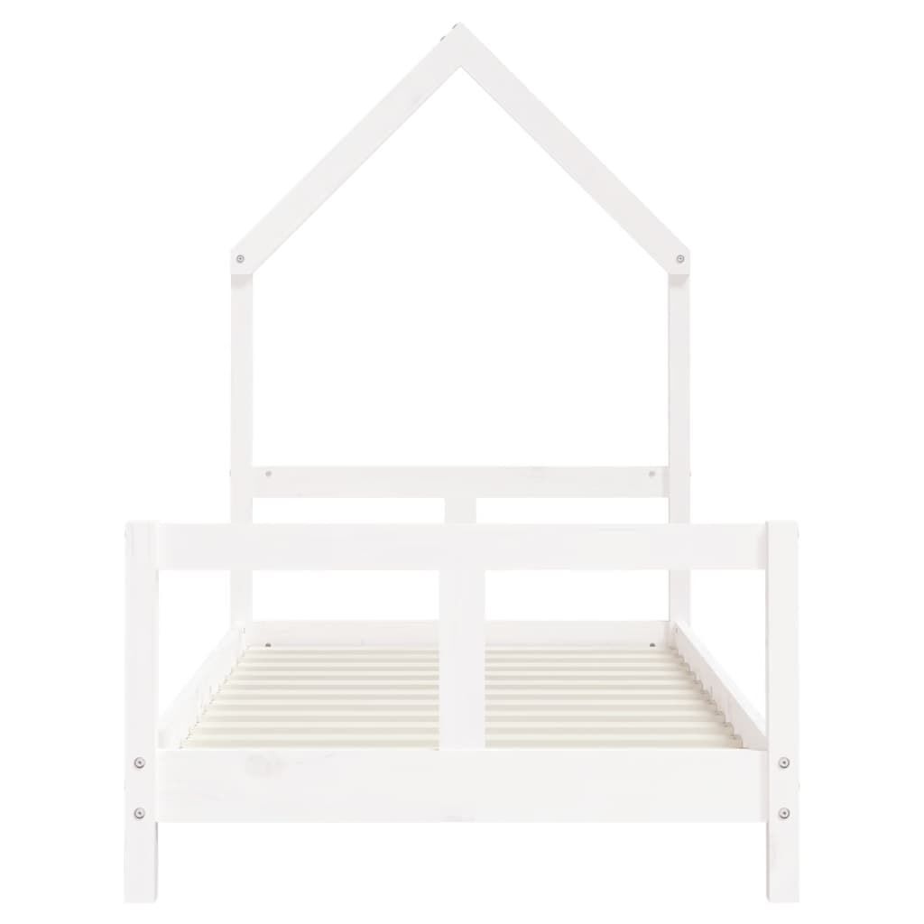 Vidaxl Estructura De Cama Para Niños Madera De Pino Blanco 80x160 Cm_3
