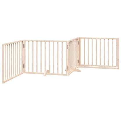 Vidaxl Puerta Para Perros Con Puerta Plegable De 4 Paneles, 320 Cm, Madera De Álamo_5