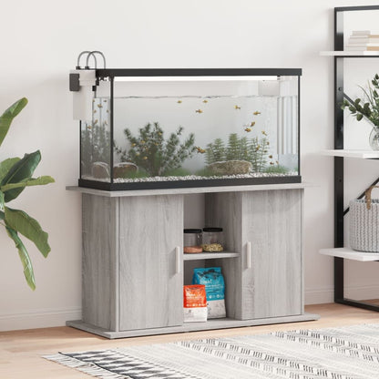 Vidaxl Soporte Para Acuario Madera Ingeniería Gris Sonoma 101x41x58 Cm_1