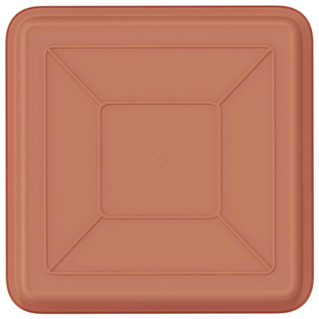 Bandeja Cuadrada Para Flores 6 Pcs Rojo Ladrillo 18 X 18 X 2 Cm_5