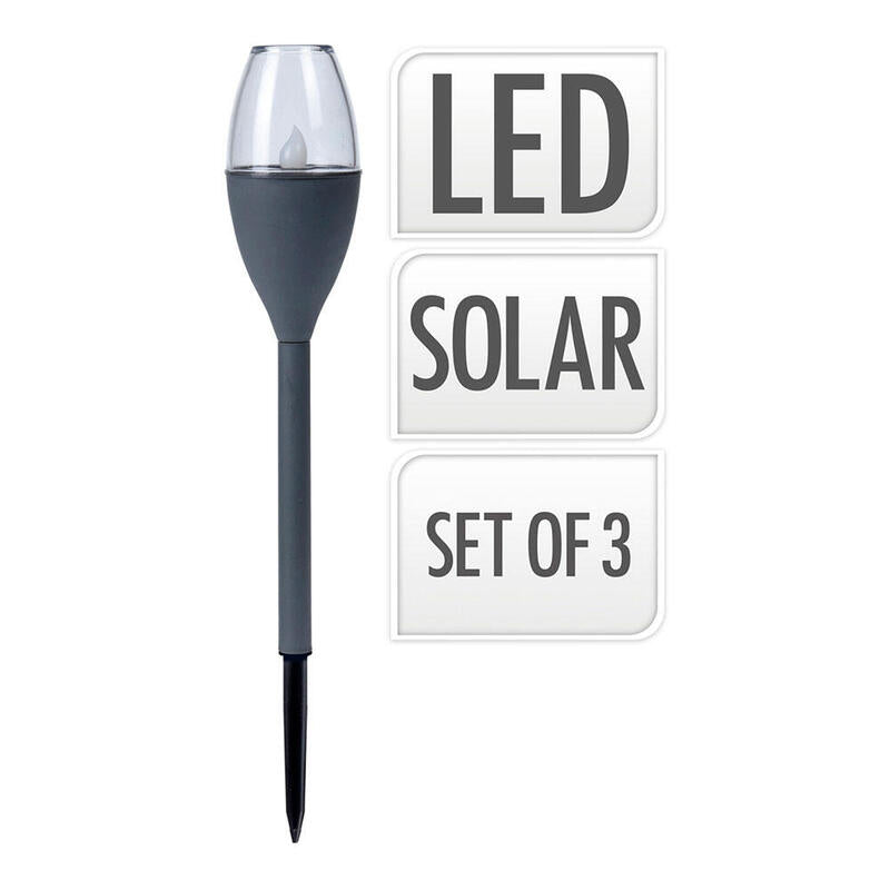 Set 3 Lamparas Solares Color Gris_0