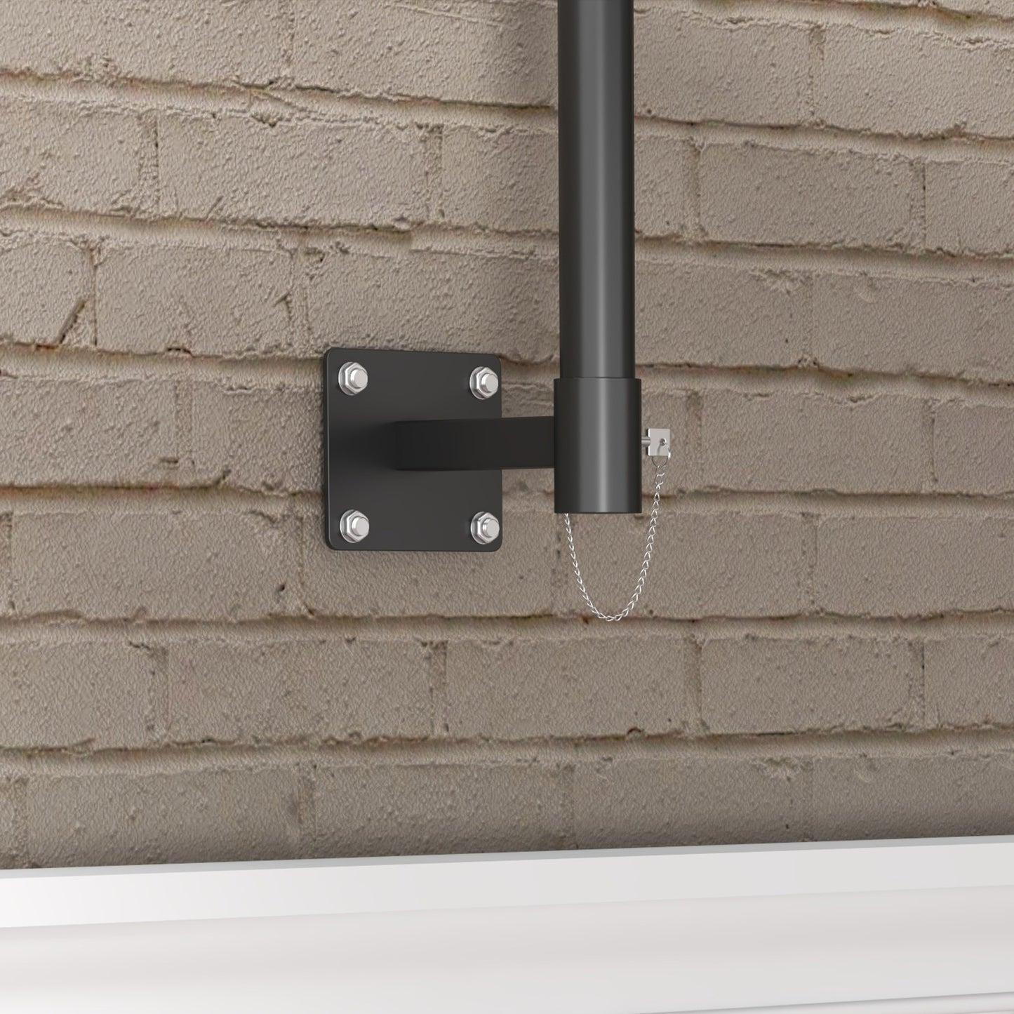 Outsunny Sombrilla De Pared Ø292 Cm Giratoria 180° Con Manivela Barra De Metal_4