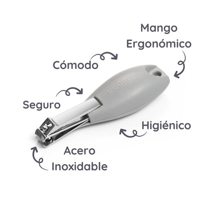Cortauñas Para Bebés Mango Ergonómico Grey