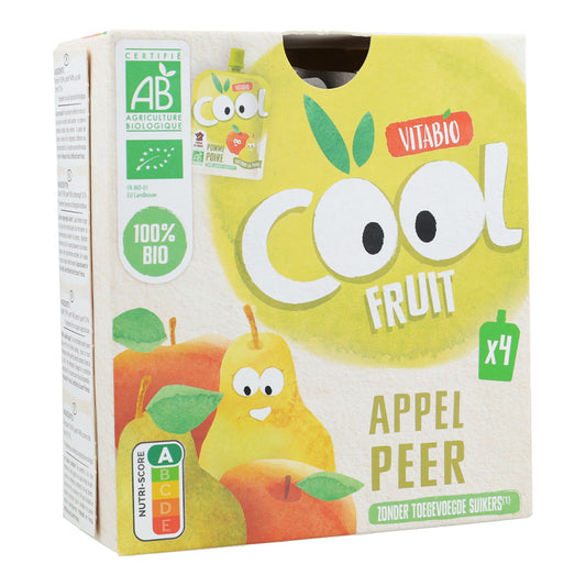 Pack 4x Pouch Manzana y Pera Cool Fruits Vitabio 90 g