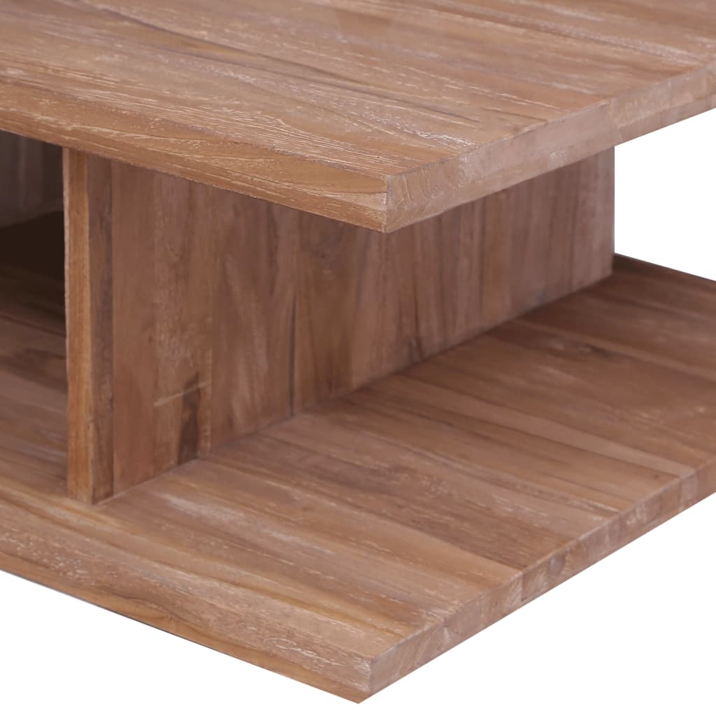 Mesa De Centro De Madera Maciza De Teca 170x70x30 Cm_3