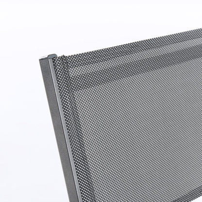 Silla De Exterior Plegable, Tamaño: 48x48x84 Cm, Aluminio Doble Reforzado Color Antracita, Textilene Color Plata Y Negro_4