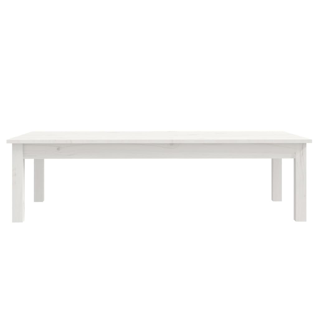 Mesa De Centro De Madera Maciza De Pino Blanco 110x50x30 Cm_1