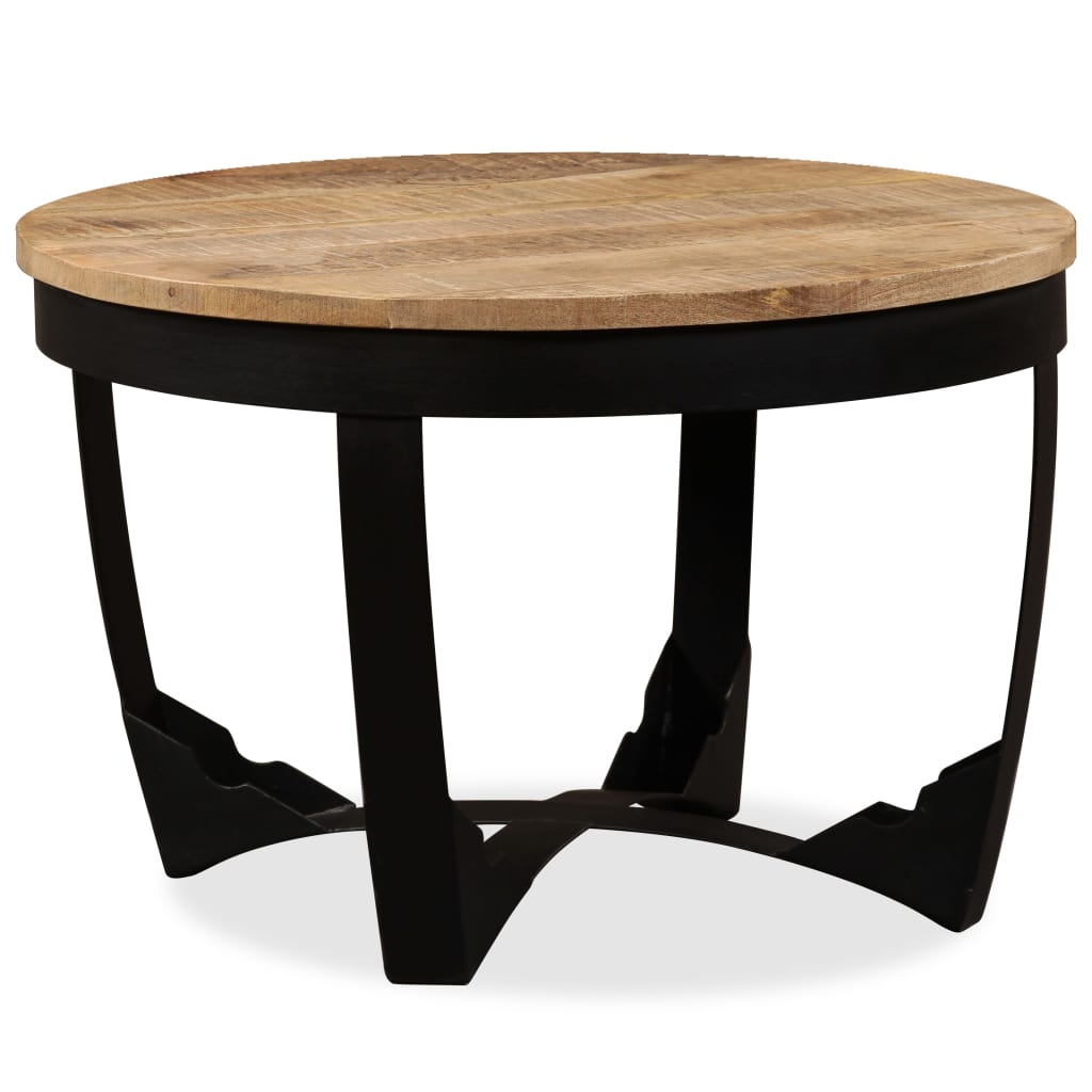Mesa De Centro Madera Maciza De Mango Sin Tratar 60x40 Cm_0