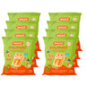 Pack 8x Smilondas Snack de Maiz, garbanzo, lenteja y Zanahoria Eco, Smileat, 25 g