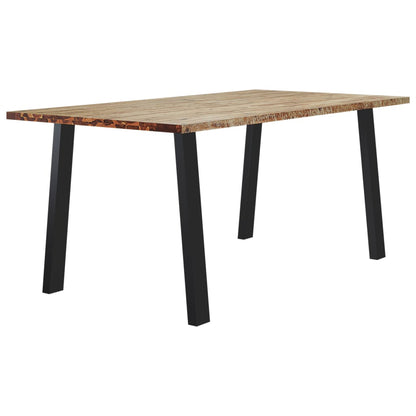 Mesa De Comedor Madera Maciza De Acacia 150x90x75 Cm_1