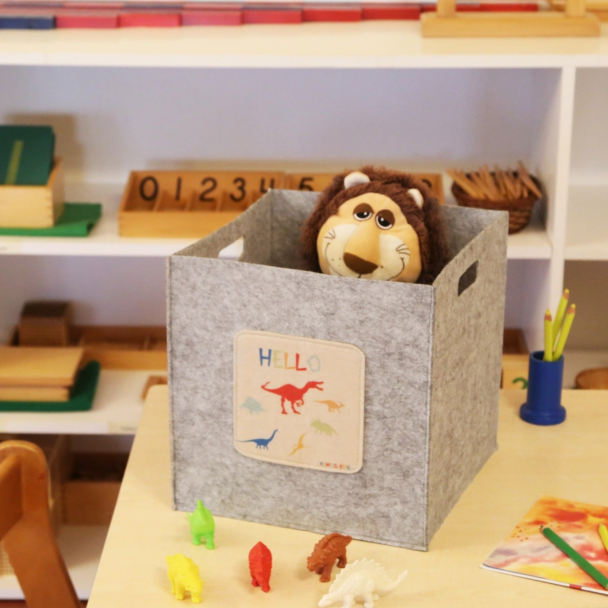 Caja Organizadora Infantil Con Asas Gris 30x30x30cm_2