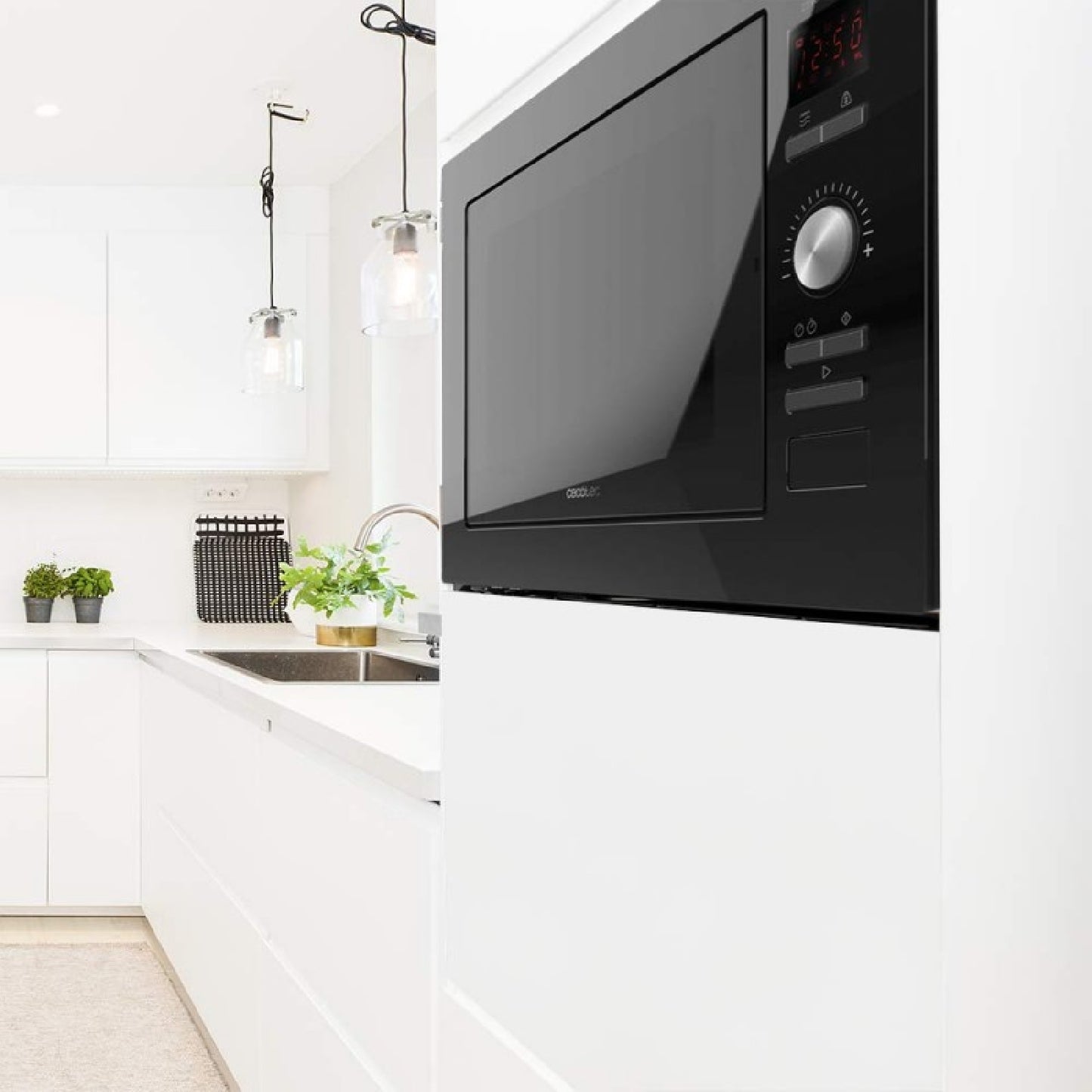 Microondas Encastrable Digital Grandheat 2590 Built-in Black. 900 W, Integrable, 25 Litros, Táctil, Grill 1000 W, 8 Funciones Preconfiguradas, Tempo_4