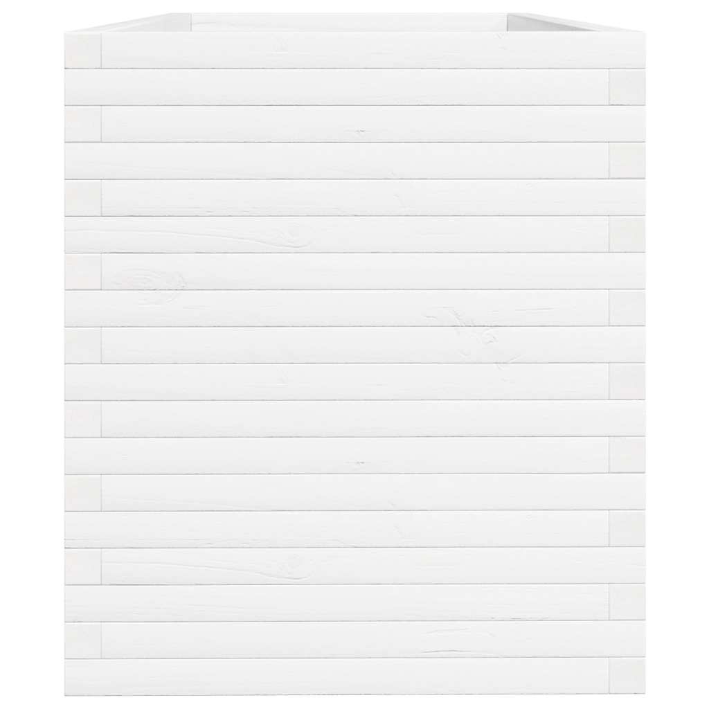 Jardinera Madera Maciza De Pino Blanco 110x60x68,5 Cm_5