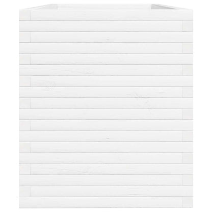 Jardinera Madera Maciza De Pino Blanco 110x60x68,5 Cm_5