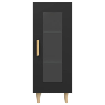 Aparador De Madera Contrachapada Negro 34,5x34x90 Cm / Vetonek_3