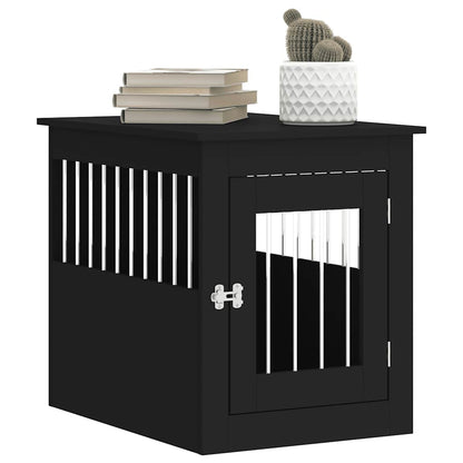 Jaula Para Perros Madera De Ingeniería Negro 55x75x65 Cm_3