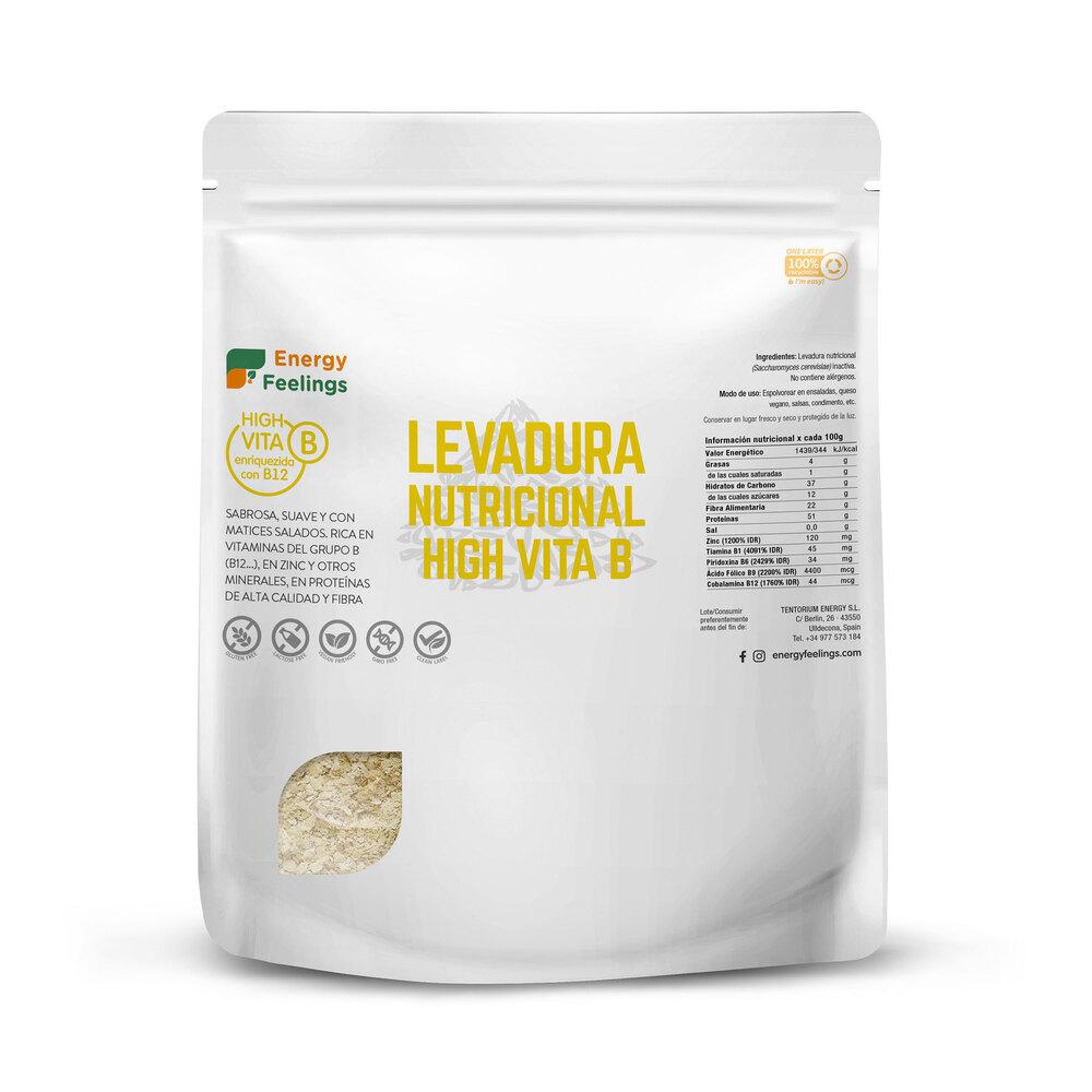 Pack 2x Levadura nutricional vitamina B12 en copos Energy Feelings, 1 Kg