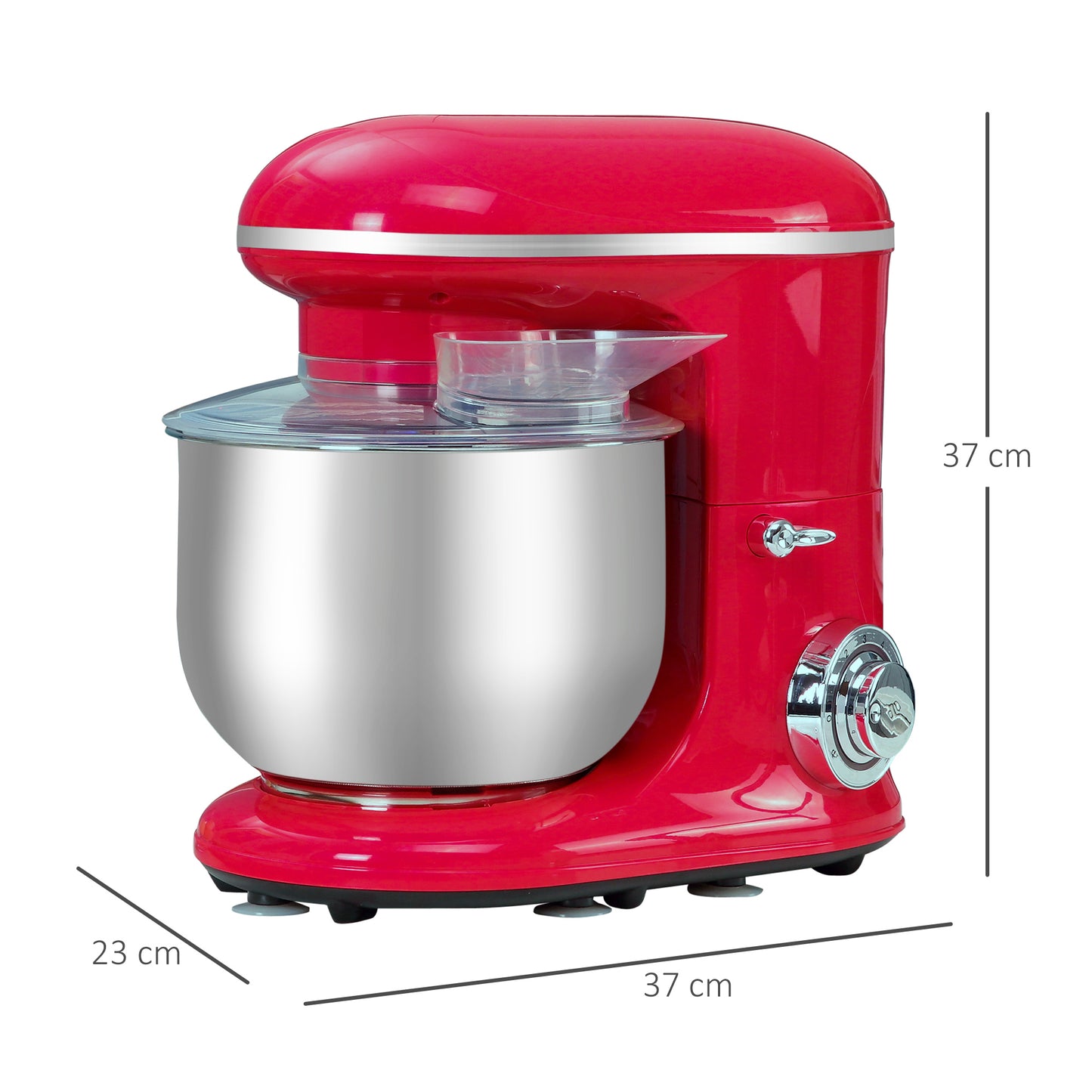 Homcom Batidora Repostería 1200w 6 Velocidades Bol De Acero Inoxidable De 5,5 L_2
