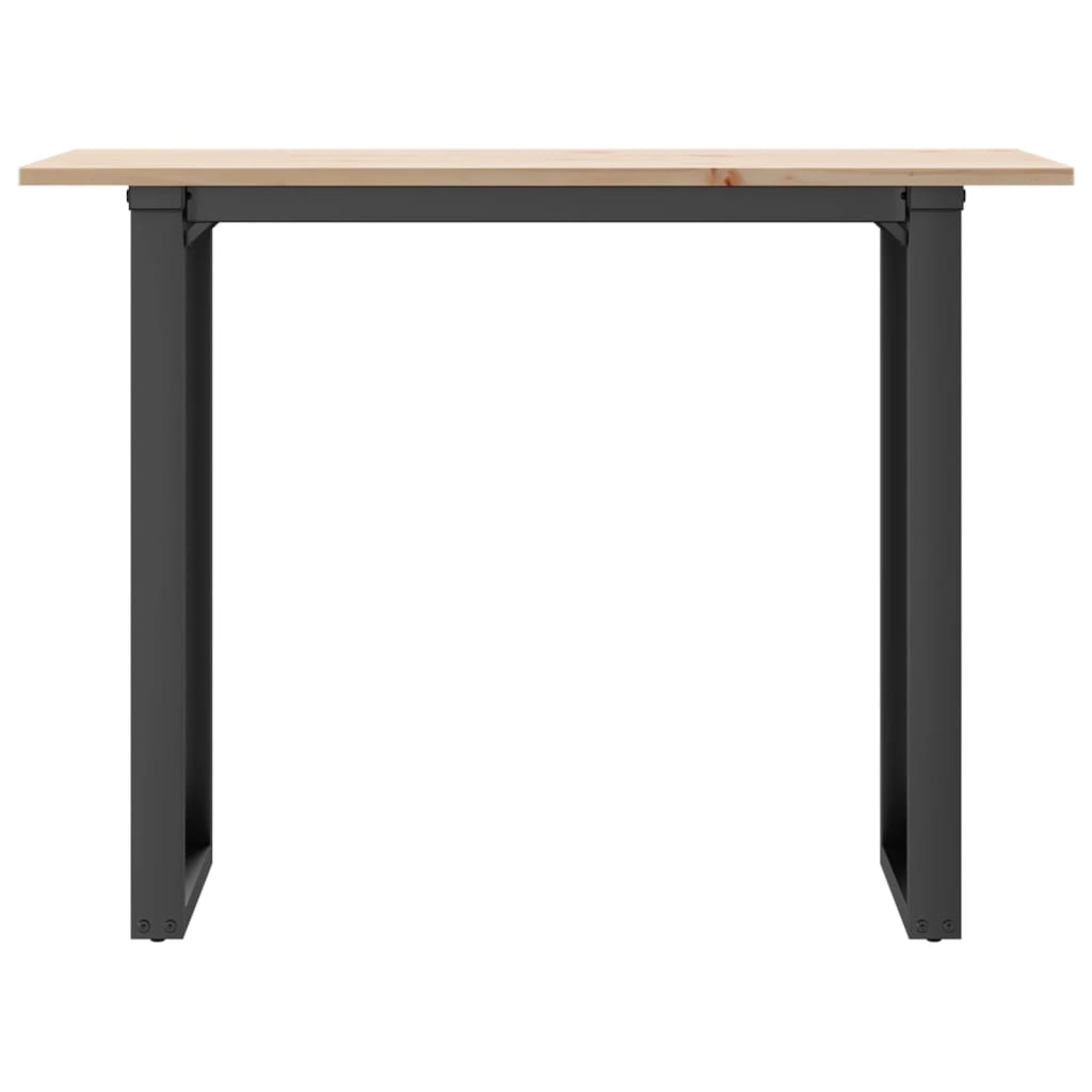 Mesa De Comedor Marco O Madera Maciza Pino Y Acero 100x50x75cm_2