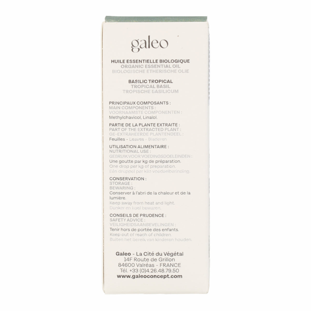 Aceite esencial Albahaca Tropical BIO Galeo 10 ml