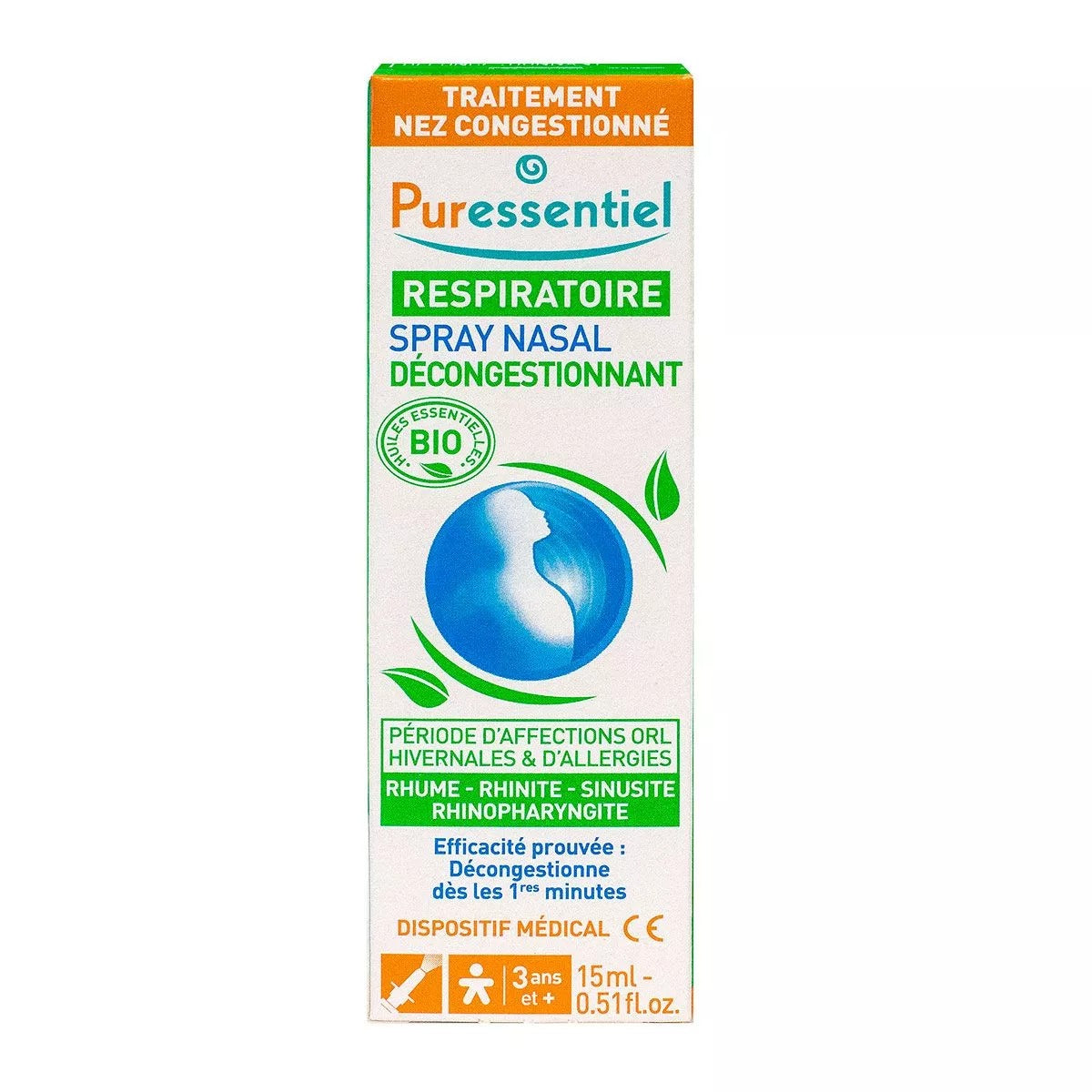 Respiratorio Spray Nasal Decongestionante con AE BIO PURESSENTIEL 15 ml