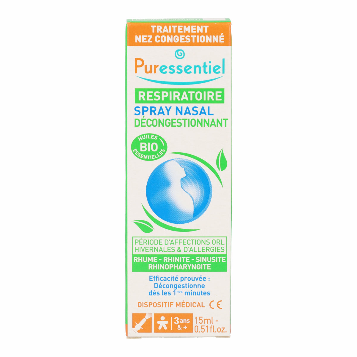 Respiratorio Spray Nasal Decongestionante con AE BIO PURESSENTIEL 15 ml