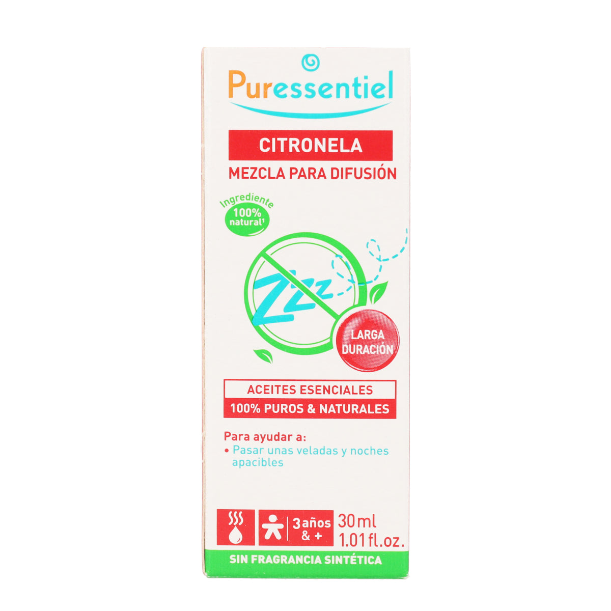 Anti Pic Difusión Citronela Aceites esenciales para difusión PURESSENTIEL 30 ml