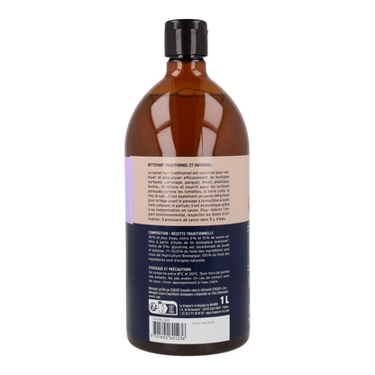 Jabón negro orgánico de linaza de bretaña La Droguerie écologique 1 l