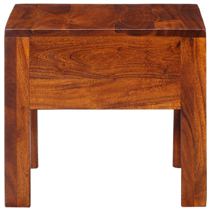 Mesita De Noche Madera Maciza De Acacia 40x40x36 Cm_1